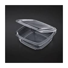 Barquette plastique alimentaire avec charnière 375 ml , 80 pcs