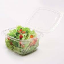 Barquette plastique alimentaire avec charnière 500 ml , 50 pcs