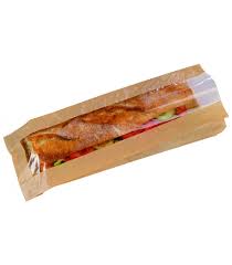 Sac sandwich kraft imprimé avec fenetre 200 pcs